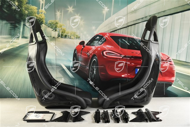 Fotele kubełkowe, czarne, L+R