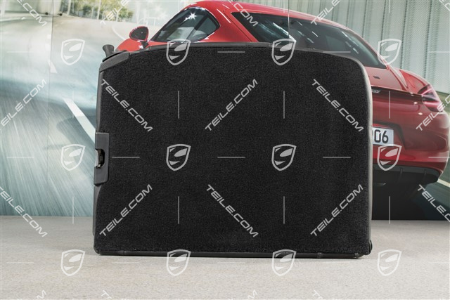 Back seat backrest, leather, black, Cabrio, L