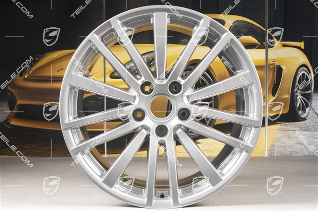20-inch wheel rim set Panamera Design, 9,5J x 20 ET71 + 11,5J x 20 ET68, Brilliant chrome