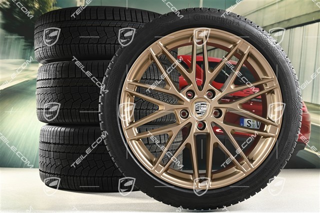 22" RS Spyder Design Winterräder Satz, Felgen 9J x 22 ET29 + 11J x 22 ET47 + Continental Winterreifen 255/40 R22 + 295/35 R22, neodyme
