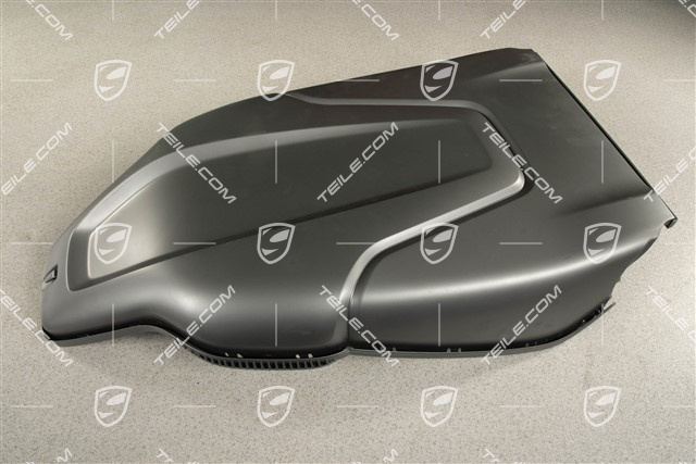 Front seat Backrest shell, sport seat, Dark silver, R