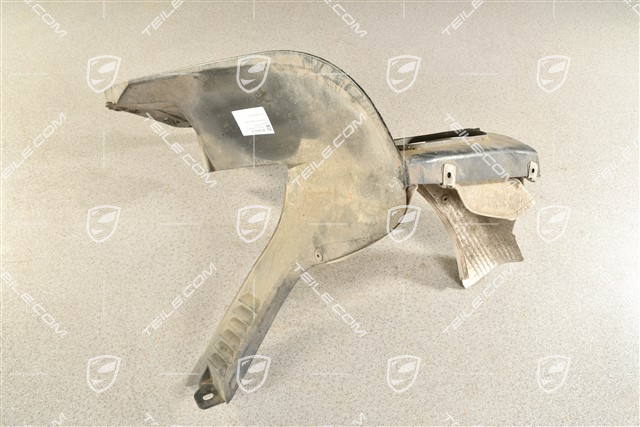 Wheel-well liner with lateral heat protection, L