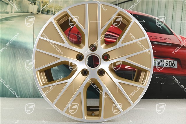 20-inch wheel rim Taycan Turbo Aero, 11J x 20 ET60, Aurum