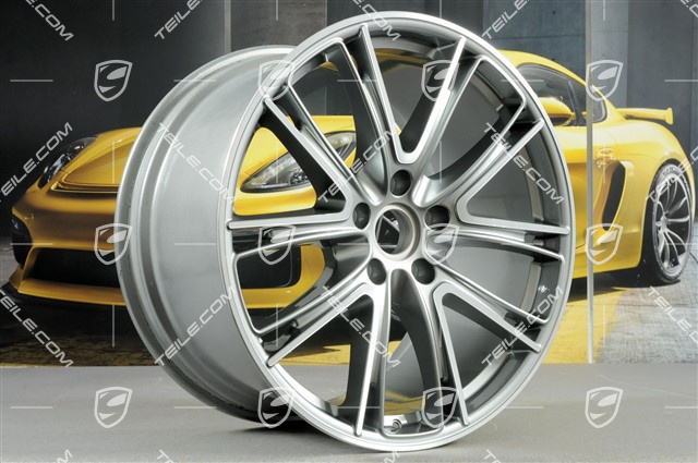 21" Felga Panamera Exclusiv, 11,5J x 21 ET69, platynowo srebrny metalik