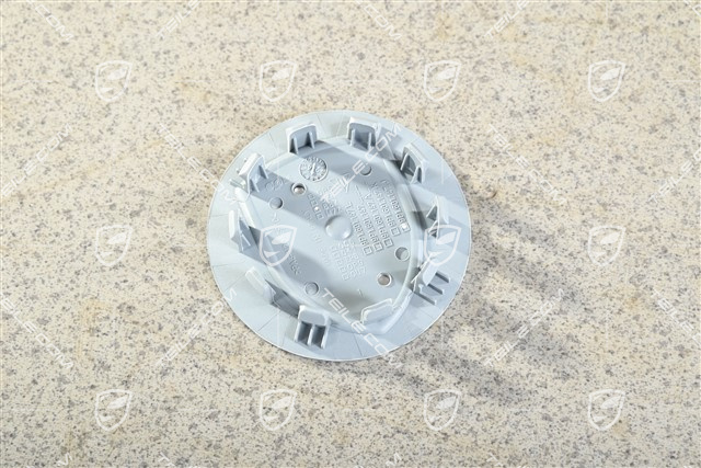Hub cap, concave, colour emblem, bright chrome