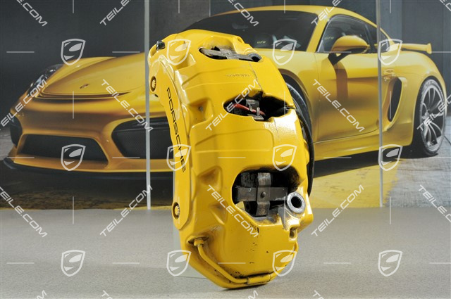 PCCB Fixed calliper, PCCB Festsattel, Panamera V6 / S / GTS / Diesel, yellow, R