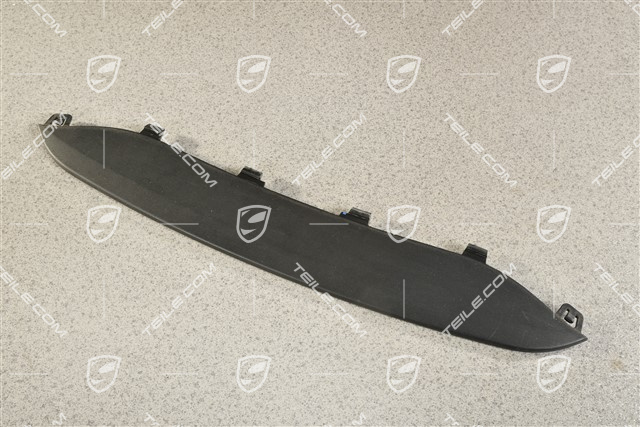 Disc / cover lower for front bumper retaining frame, centre, Black matte