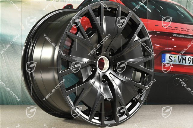 20-inch wheel rim Taycan Turbo S Aero Design, in black satin-mat