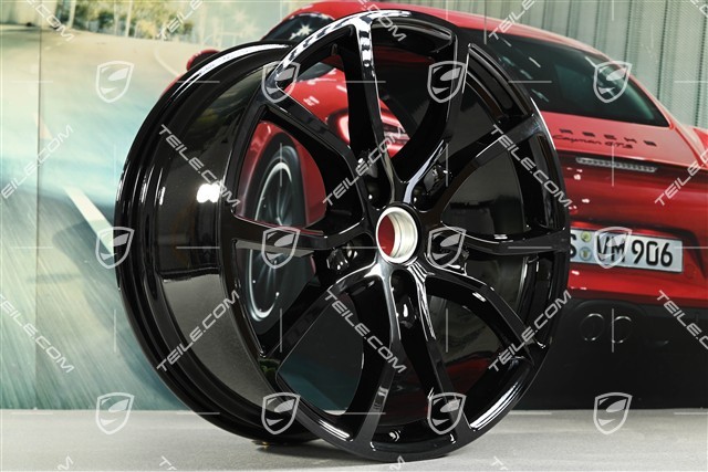 21" Felga Cayenne Exclusive Design, 9,5J x 21 ET46, czarny wysoki połysk