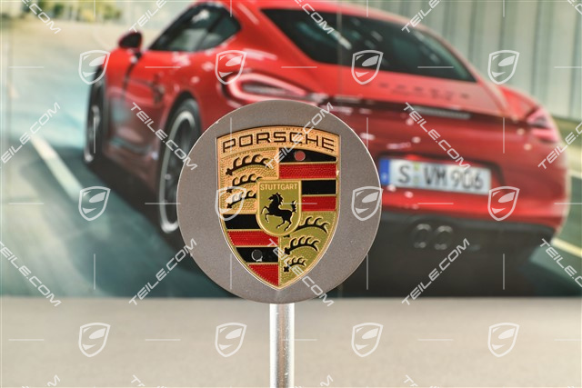 Radzierdeckel, konkav, Wappen farbig, Platinum Seidenmatt