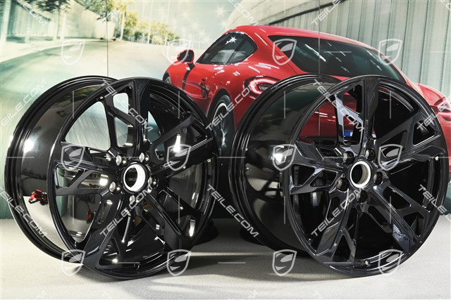 21" Komplet felg Cross Turismo Design, 9,5J x 21 ET60 + 11,5J x 21 ET66, czarny wysoki połysk