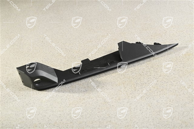 Trim cover for front bumper retaining frame, upper part, Matte Black, L