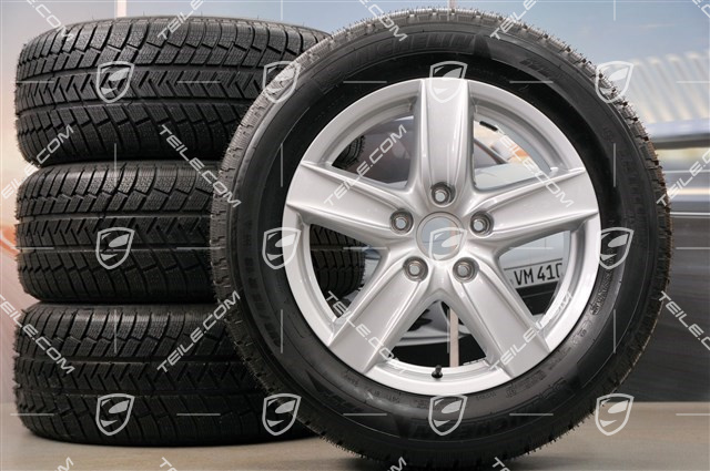 18" Cayenne S III Winterräder Satz, 4x Felgen 8 J x 18 ET 53 + 4x Michelin Winterreifen 255/55 R18 (DOT 2013), mit RDK-Sensoren