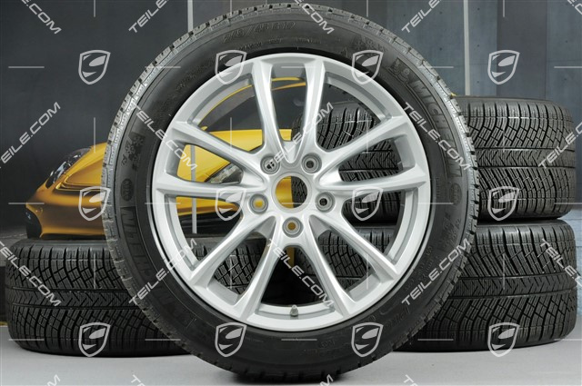 19-inch winter wheels set "Panamera S", rims 9J x 19 ET64 + 10,5 J x 19 ET62 + NEW Michelin Pilot Alpin 4 winter tyres 265/45 R19 + 295/40 R19