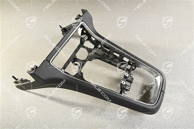 Centre console / tunnel, part, Leather, Black, (damaged leather)