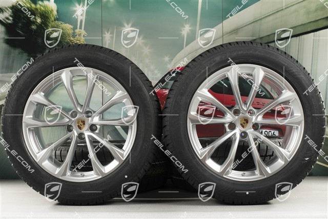 19-inch "Macan Design" winter wheels set, rims 8,5J x 19 ET21 + 9J x 19 ET21 + NEW Dunlop SP Winter Sport 4D winter tyres 235/55 R19 + 255/50 R19, with TPMS