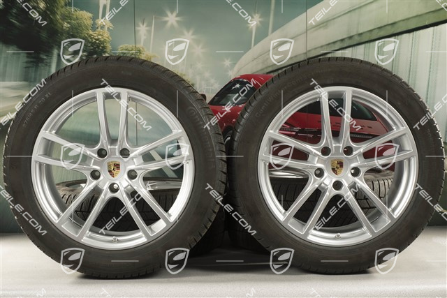 20-inch Cayenne Sport winter wheel set, rims 9J x 20 ET50 + 10,5J x 20 ET64 + Continental winter tyres 275/45 R20 + 305/40 R20, with TPMS