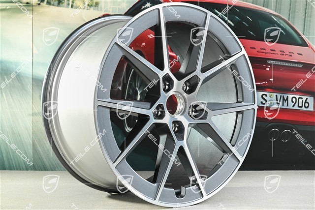 20+21" Carrera S Felgensatz, 8,5J x20 ET50 + 11,5J x 21 ET79, Wanadium Grey