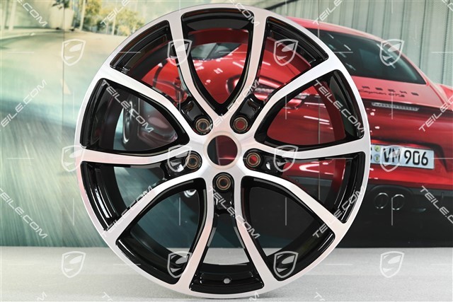 21" Felge Cayenne Exclusive Design, 11J x 21 ET58, schwarz hochglanz