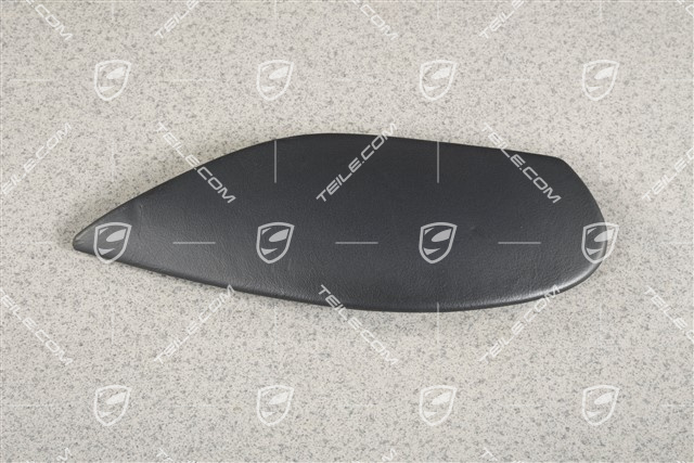 Centre console cover, Leather, Lateral, Metropole blue, R