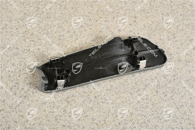 Cover, parking-brake lever, Leather, Stone Grey