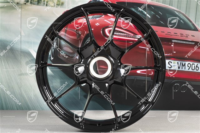 20" komplet felg 911 Turbo S Exclusive Design, felgi 11,5J x 20 ET56 + 9J x 20 ET51, czarny wysoki połysk