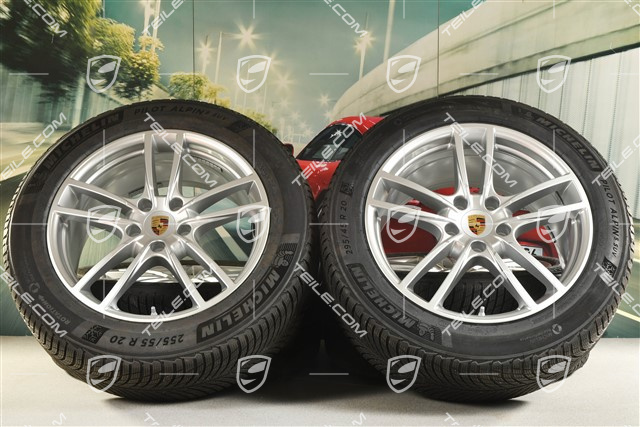 20-inch Cayenne Sport winter wheel set, rims 9J x 20 ET50 + 10,5J x 20 ET64 + NEW Michelin winter tyres 255/55 R20 + 295/45 R20, with TPMS