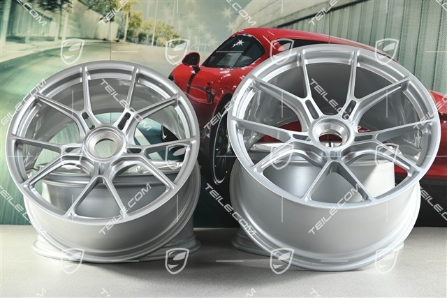 20"+21" GT3 Felgen Satz, 9,5J x 20 ET46 + 12J x 21 ET45, Brilliantsilber