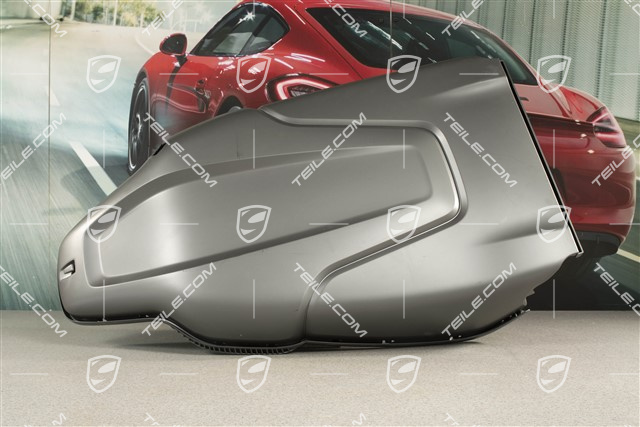 Front seat Backrest shell, sport seat, Dark silver, R
