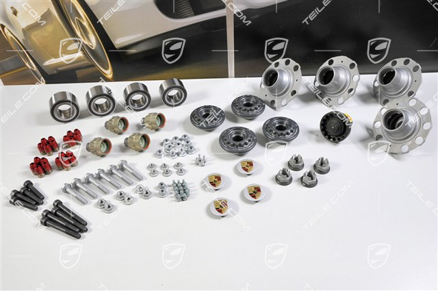 Zentralverschluss Radschraube Radmutter Satz, für Turbo / GT2 / GT3 mit PCCB Keramik Bremsen