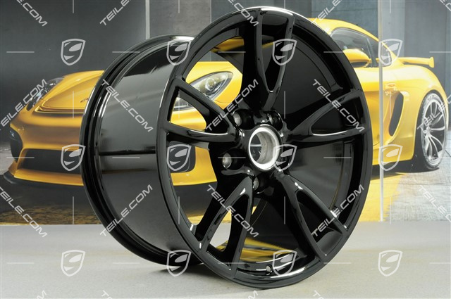 18" Felge Carrera IV (Facelift), 11J x 18 ET51, C4/C4S, schwarz hochglanz