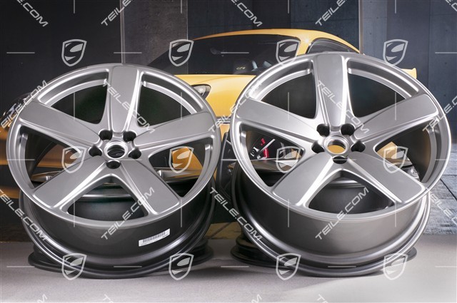 21" Sport Classic Felgensatz, 9J x 21 ET26 + 10J x 21 ET19, Platinum-Seidenmatt