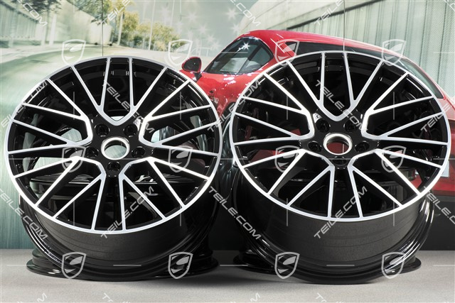 21" Felgensatz Cayenne RS Spyder, 11J x 21 ET49 + 9,5J x 21 ET46, für den Cayenne Coupé, schwarz hochglanz