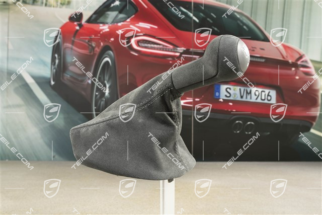 Schaltknopf, Alcantara, Schwarz