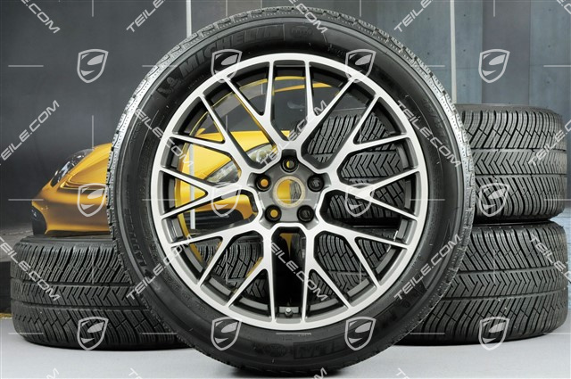 20" "RS Spyder Design" Winterräder Satz, Felgen 9J x 20 ET26 + 10J x 20 ET19 + NEUE Michelin Winterreifen 265/45 R 20 + 295/40 R 20, mit RDK-Sensoren