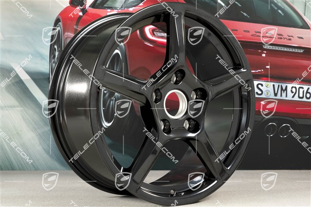 18-inch wheel rim Boxster IV, 8J x 18 ET57, black high gloss