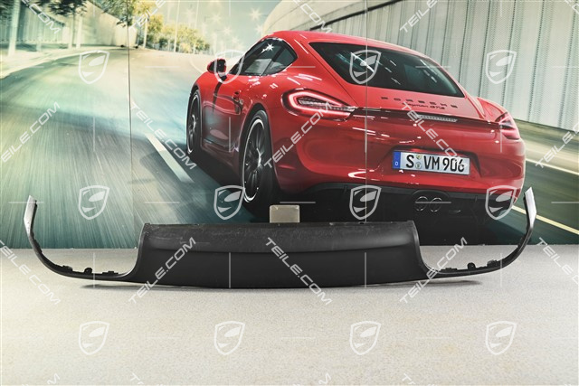 Rear bumper lower cover / diffuser, Black matte (bad visual condition)