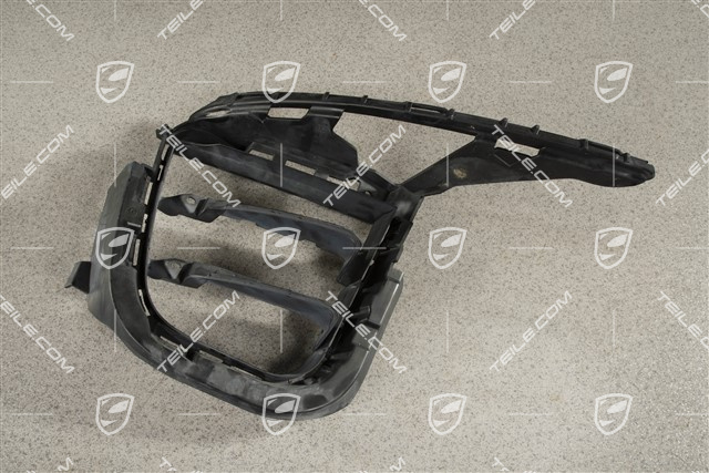 Front bumper, side ventilation grille, Black, R