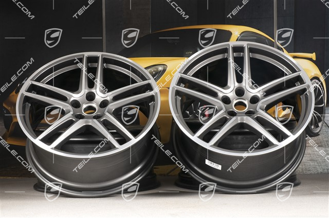 20" Felgensatz "Macan Turbo", 9J x 20 ET26 + 10J x 20 ET19, BORBET, Titan