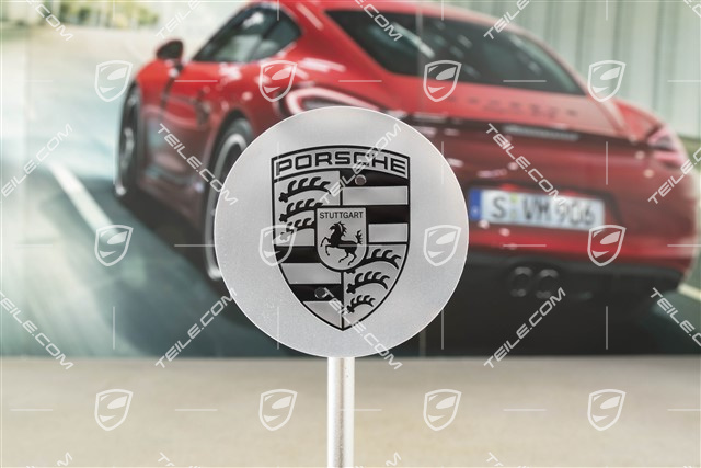 Radzierdeckel, poliert, konkav, Wappen schwarz, Turbo IV Radzierdeckel, poliert, konkav, Wappen schwarz, Turbo IV