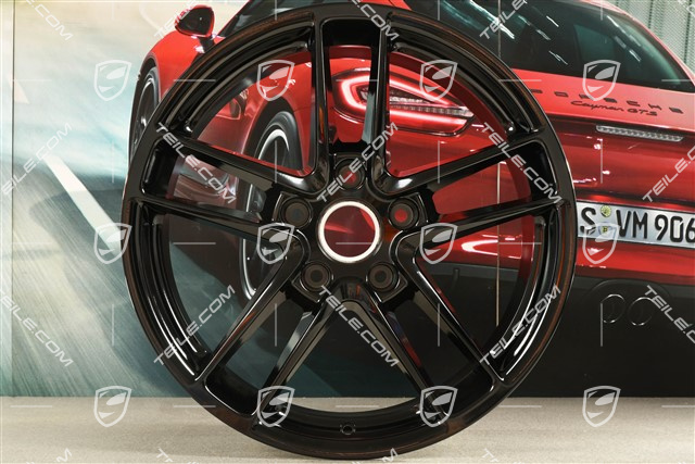 19-inch wheel, Panamera Turbo II, 10J x 19 ET 61, black high gloss