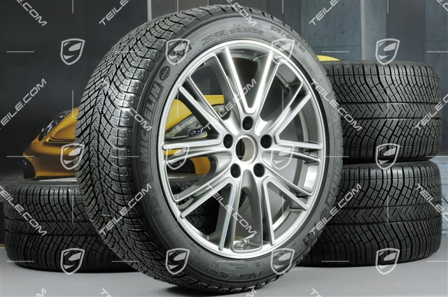 20-inch winter wheels set "Exclusive Design", rims 9,5 J x 20 ET71 + 10,5 J x 20 ET71 + Michelin Pilot Alpin 4 winter tires 275/40 R20 + 315/35 R20, platinum silver