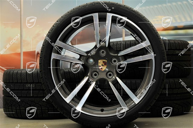 19" Komplet kół zimowych, 911 Turbo II, felgi 8J x 19 ET57 + 11J x 19 ET51, opony 235/35 R19 + 295/30 R19