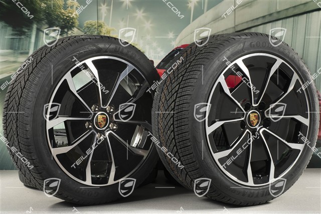 20" Turbo Aero Design Winterräder Satz, Felgen 9J x 20 ET54 + 11J x 20 ET60, Goodyear Winterreifen 245/45 R20 + 285/40 R20, DOT/Bj. 2023