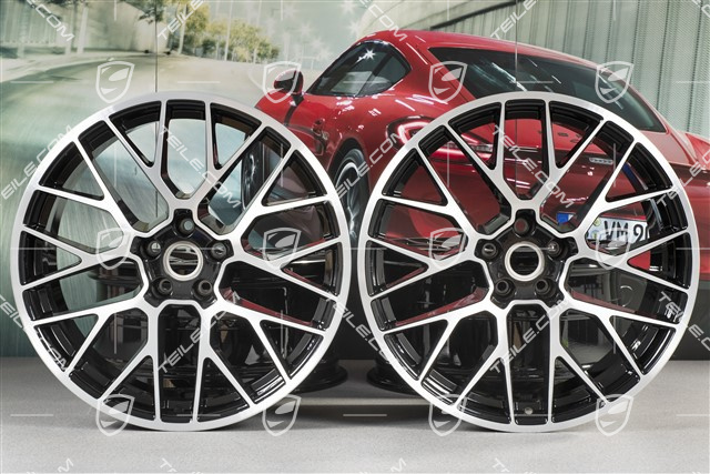 20" Komplet felg RS-Spyder Design, 9J x 20 H2 ET 26 + 10J x 20 ET19 , czarny wysoki połysk