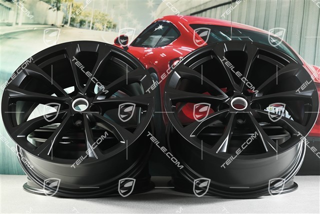 19"-inch alloy wheel set Macan Design, 8,5J x 19 ET21 + 9J x 19 ET21, black satin-matt