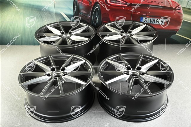 20+21" Felgensatz Carrera S, Felgen: vorne 8,5J x 20 ET53 + hinten 11,5J x 21 ET67, platinum-seidenmatt