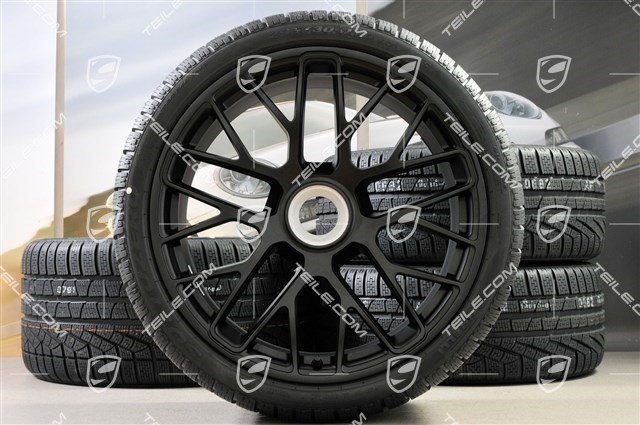 GT3 20" winter wheels  "Turbo S" central locking, 9J x 20 ET51 + 11J x 20 ET59 + NEW Pirelli winter tyres 245/35 R20+295/30 R20, TPMS, black satin-matt