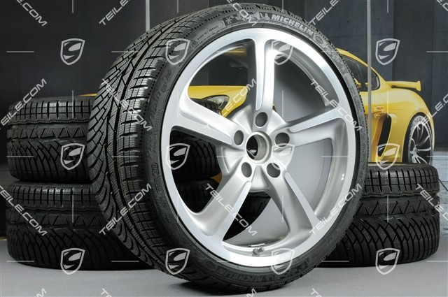 20-inch Cayman GT4 SportTechno winter wheels set, rims 8,5J x 20 ET57 + 10J x 20 ET50 + NEW Michelin winter tyres 235/35 R20 + 275/30 R20, with TPMS