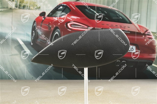 Centre console cover, Lateral, Leatherette, black, R